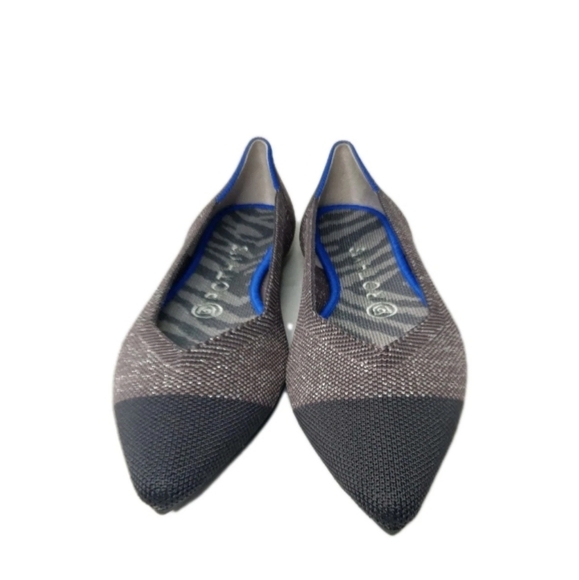 Rothy's The Point Captoe Flats Shoes Women's Size 7 Twilight Metallic Brown - Picture 6 of 10